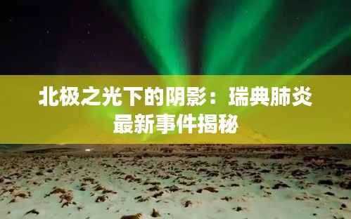 北极之光下的阴影:瑞典肺炎最新事件揭秘