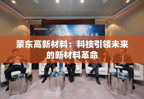 蒙东高新材料:科技引领未来的新材料革命