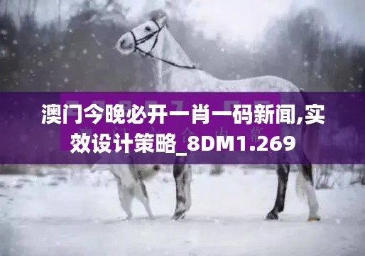 澳门今晚必开一肖一码新闻,实效设计策略_8DM1.269